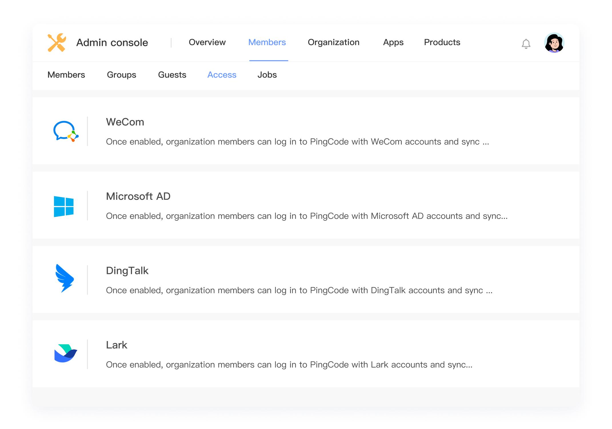 Directory services and third-party integration